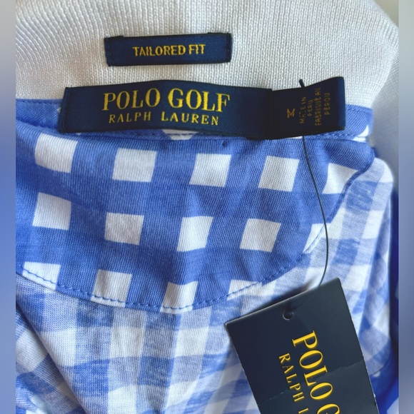 NWT- Ralph Lauren Polo Golf - Periwinkle & White Sleeveless Polo Size: Medium - Picture 5 of 5